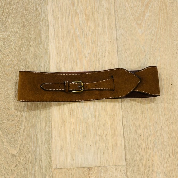 CLUB MONACO WIDE LEATHER BELT - Picture 1 of 7
